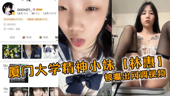 厦门大学精神小妹林惠被曝出网调视频稚嫩的学生妹穿着情趣内衣自己拿着自慰棒把玩海报剧照