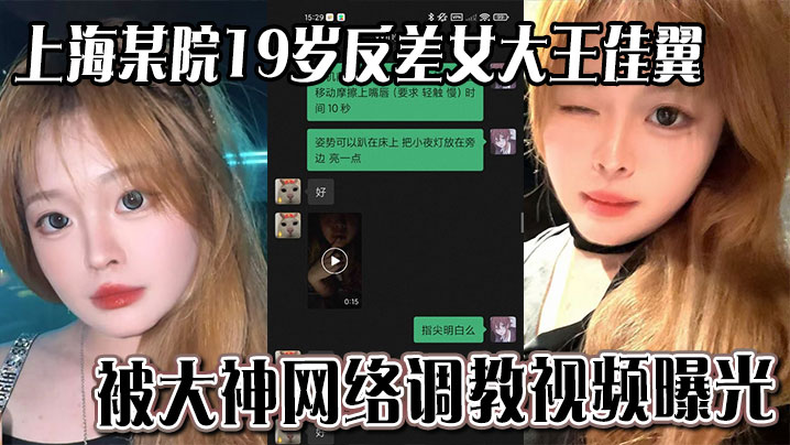 上海某院19岁反差女大王佳翼 被大神网络调教视频曝光 聊天记录十分刺激海报剧照