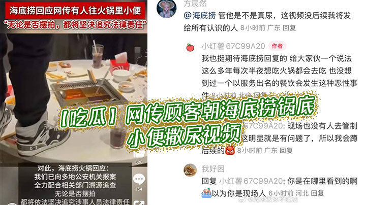 【吃瓜】网传顾客朝，海底捞锅底小便撒尿视频海报剧照
