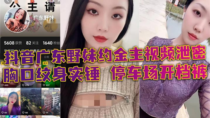 抖音广东野妹约金主视频泄密 胸口纹身实锤 停车场开档裤 口交口爆酒店猛干海报剧照