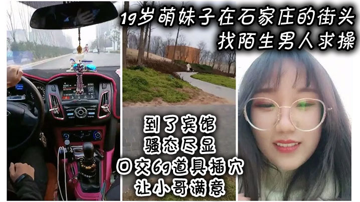 19岁萌妹子在石家庄的街头找陌生男人求操，到了宾馆骚态尽显，口交69道具插穴让小哥满意海报剧照